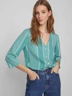 Vila Blouses Met Korte Mouw Blouse Aimi Dames Groen / Jade Groen -Vila ba0886b5ad784eff3aea4f06b917aa17