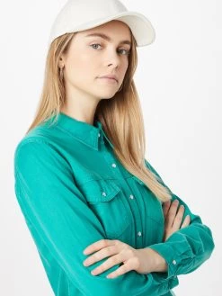Vila Spijkerblouses Blouse BISTA Dames Groen -Vila bbdb86ad26558ed2cd529aca46372a60