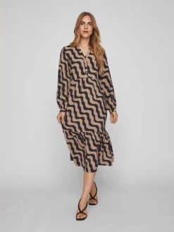 Vila Maxi Jurken Jurk Dames Beige / Navy 12 Vila Maxi Jurken Jurk Dames Beige / Navy -Vila bc3bf88a51d597ec3b952322c536c334