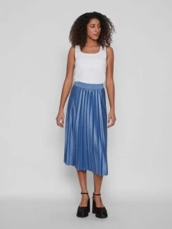Vila Midi Rokken Rok Dames Blauw -Vila bcfdda3d2ecf6f2b1e179dcb9d64a5f5