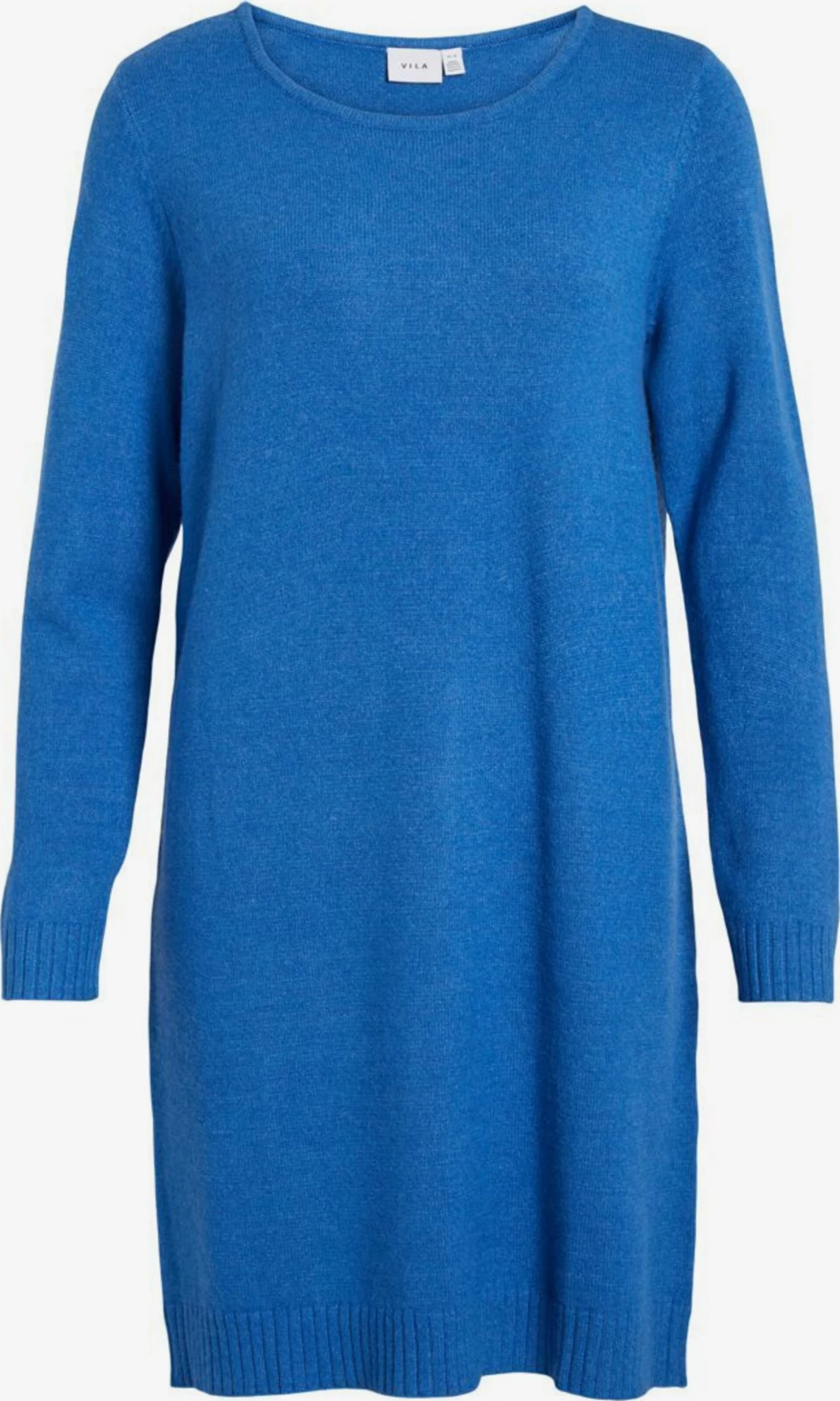 Vila Gebreide Jurken Gebreide Jurk Dames Blauw 3 Vila Gebreide Jurken Gebreide Jurk Dames Blauw