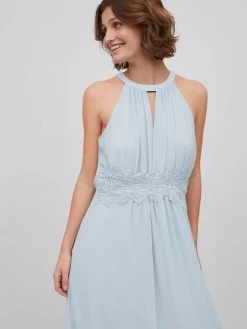 Vila Maxi Jurken Jurk Dames Lichtblauw -Vila bed4702ffccd79b0fd66c83e85e9b76f