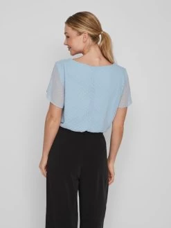 Vila Blouses Met Korte Mouw Blouse Dobby Dames Lichtblauw 11 Vila Blouses Met Korte Mouw Blouse Dobby Dames Lichtblauw -Vila bf0de93b7def5ac297d9e626dcfa37bf