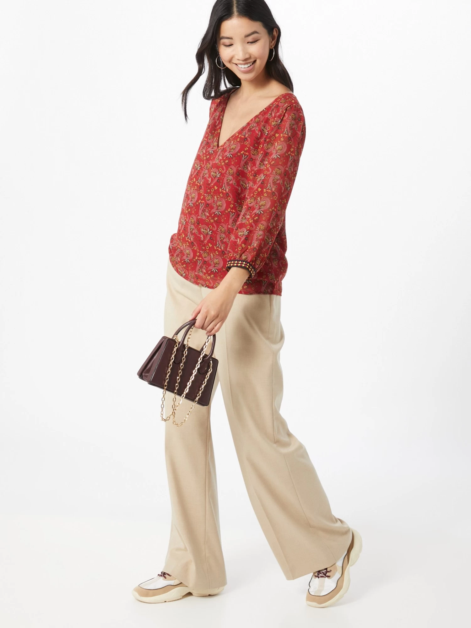 Vila Blouseshirts Blouse VIELOISE Dames Roestrood 11 Vila Blouseshirts Blouse VIELOISE Dames Roestrood - Afbeelding 9