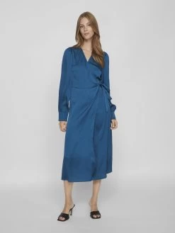 Vila Midi Jurken Jurk Omi Dames Blauw -Vila bfaf4c7499b931b66f1a978ee5a60218