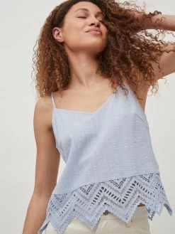 Vila Spaghetti Tops Top Clio Dames Pastelblauw -Vila c044251bd436776e0537d8498726d231