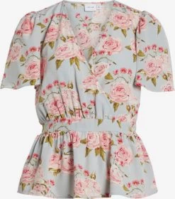 Vila Blouses Met Korte Mouw Blouse Dames Blauw