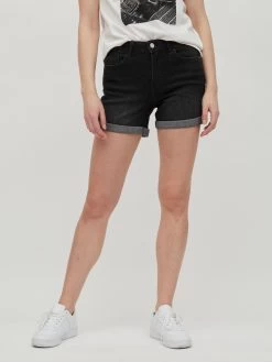 Vila Denim Shorts Regular Jeans Dina Dames Zwart -Vila c0f890a77034712a83dc42259e731150