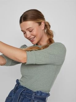 Vila T-shirts Shirt FELIA Dames Kaki -Vila c105c880f74695e840ef4a8f8cc11327