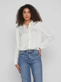 Vila Overhemden Blouse Dames Wit -Vila c174f2b4c430b4eeb299e133cc5004fa