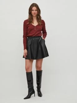 Vila Leren Rokken Rok Dagmar Dames Zwart -Vila c2336b51e967905c4b9f05d090c13ae1