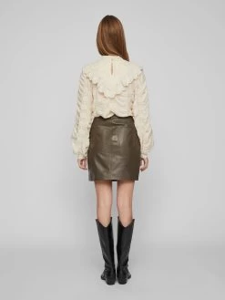 Vila Leren Rokken Rok Dames Bruin -Vila c24e56a1e807e86170e0efdd7172f879