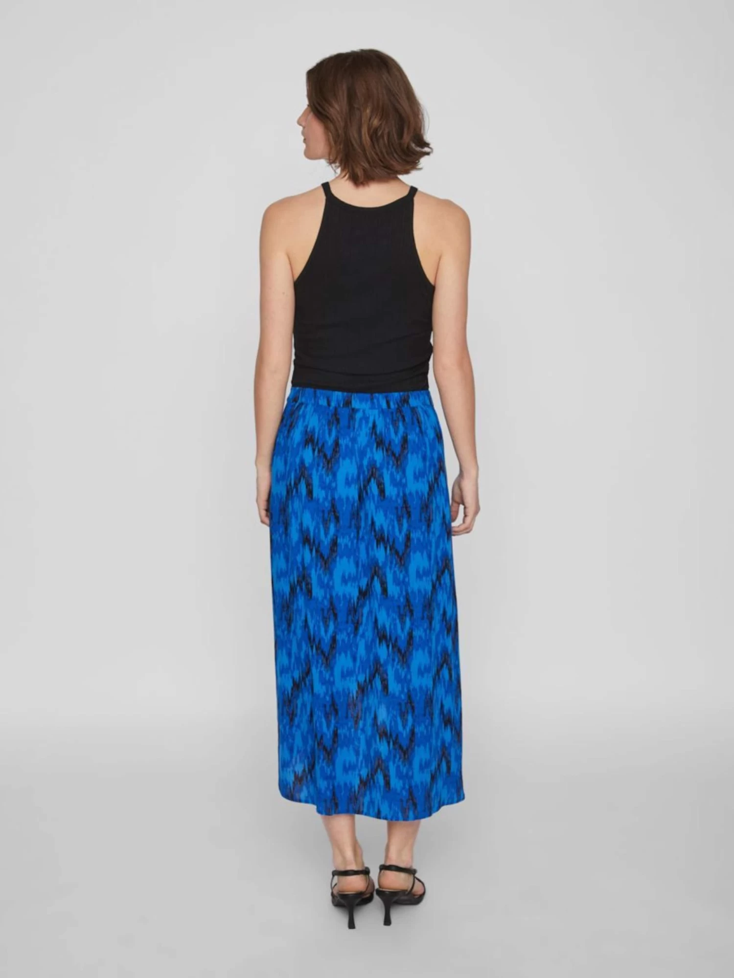 Vila Maxi Rokken Rok Dames Blauw 6 Vila Maxi Rokken Rok Dames Blauw - Afbeelding 4