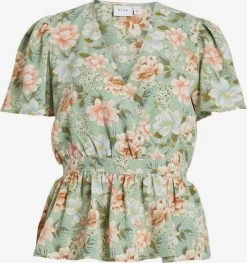 Vila Blouses Met Korte Mouw Blouse Dames Lichtgroen