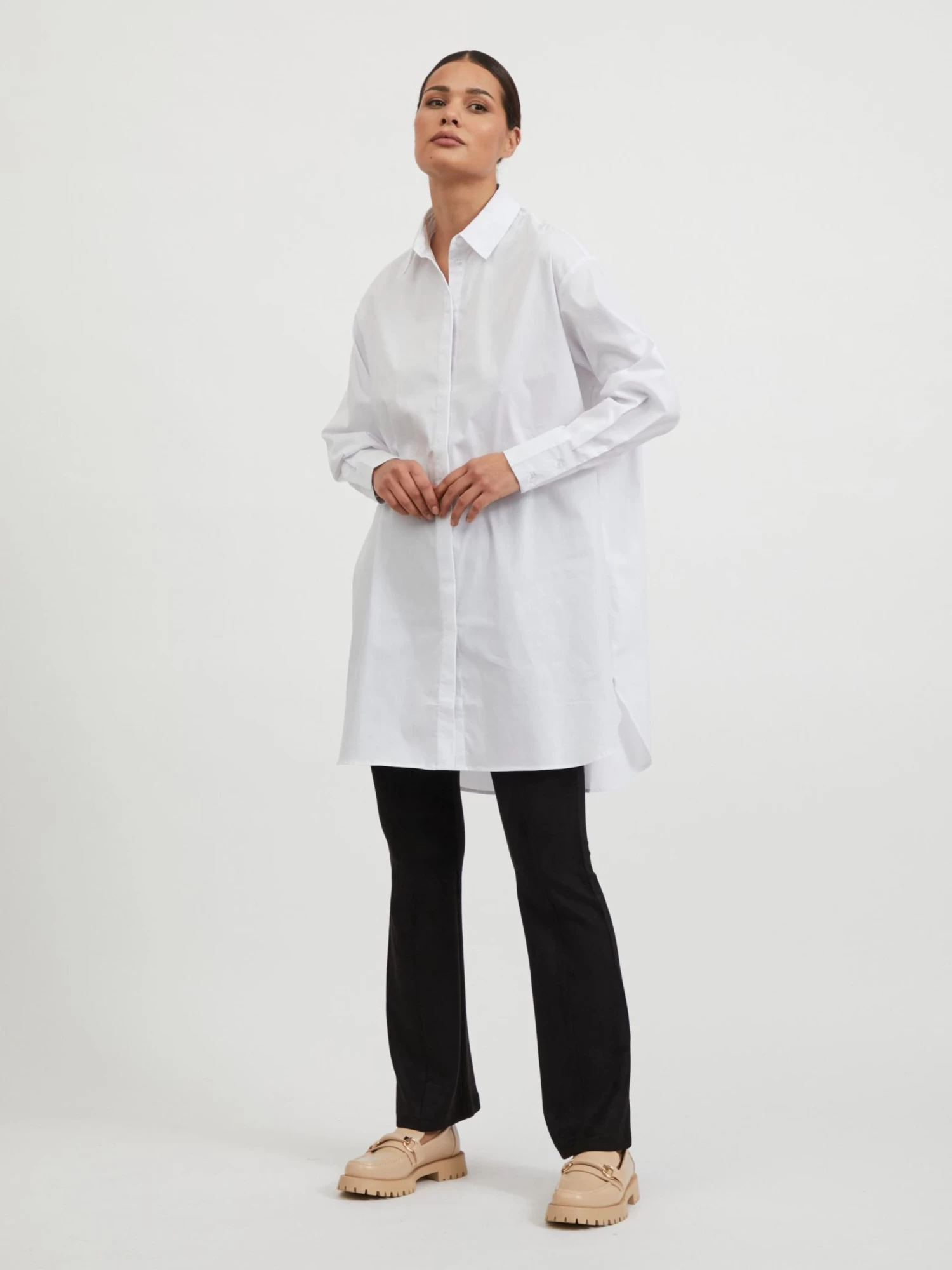 Vila Lange Blouses Blouse Gimas Dames Natuurwit 7 Vila Lange Blouses Blouse Gimas Dames Natuurwit - Afbeelding 5