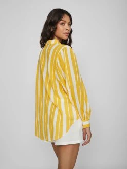 Vila Overhemden Blouse Dames Geel -Vila c371b5022b211dc77aa8a7ad6a124b3a