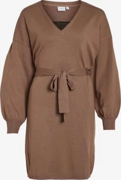 Vila Gebreide Jurken Gebreide Jurk Tracy Dames Bruin