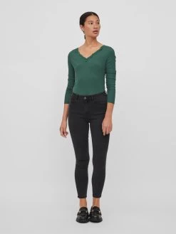 Vila Longsleeves Shirt ZETTY Dames Petrol -Vila c424e086d5bb1602dacbdfb8a4705ae5