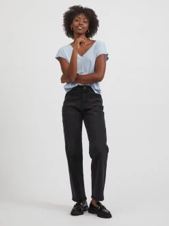 Vila T-shirts Shirt Dames Lichtblauw -Vila c441040253152b029989c89ce4249c0e