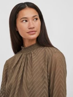 Vila Blouseshirts Blouse Dames Bruin 13 Vila Blouseshirts Blouse Dames Bruin -Vila c4a4794a48c50b558b7bfee0e20b6c70