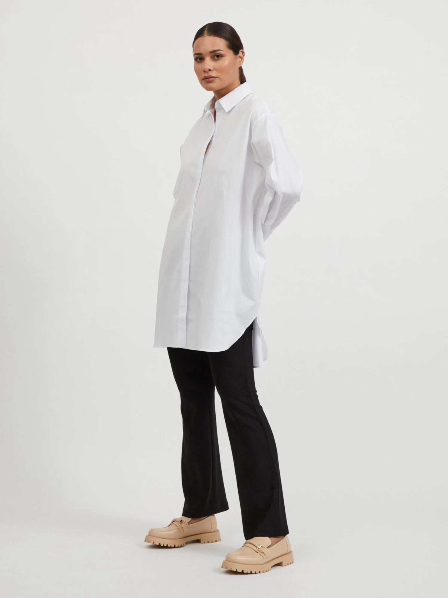 Vila Lange Blouses Blouse Gimas Dames Natuurwit 6 Vila Lange Blouses Blouse Gimas Dames Natuurwit - Afbeelding 4