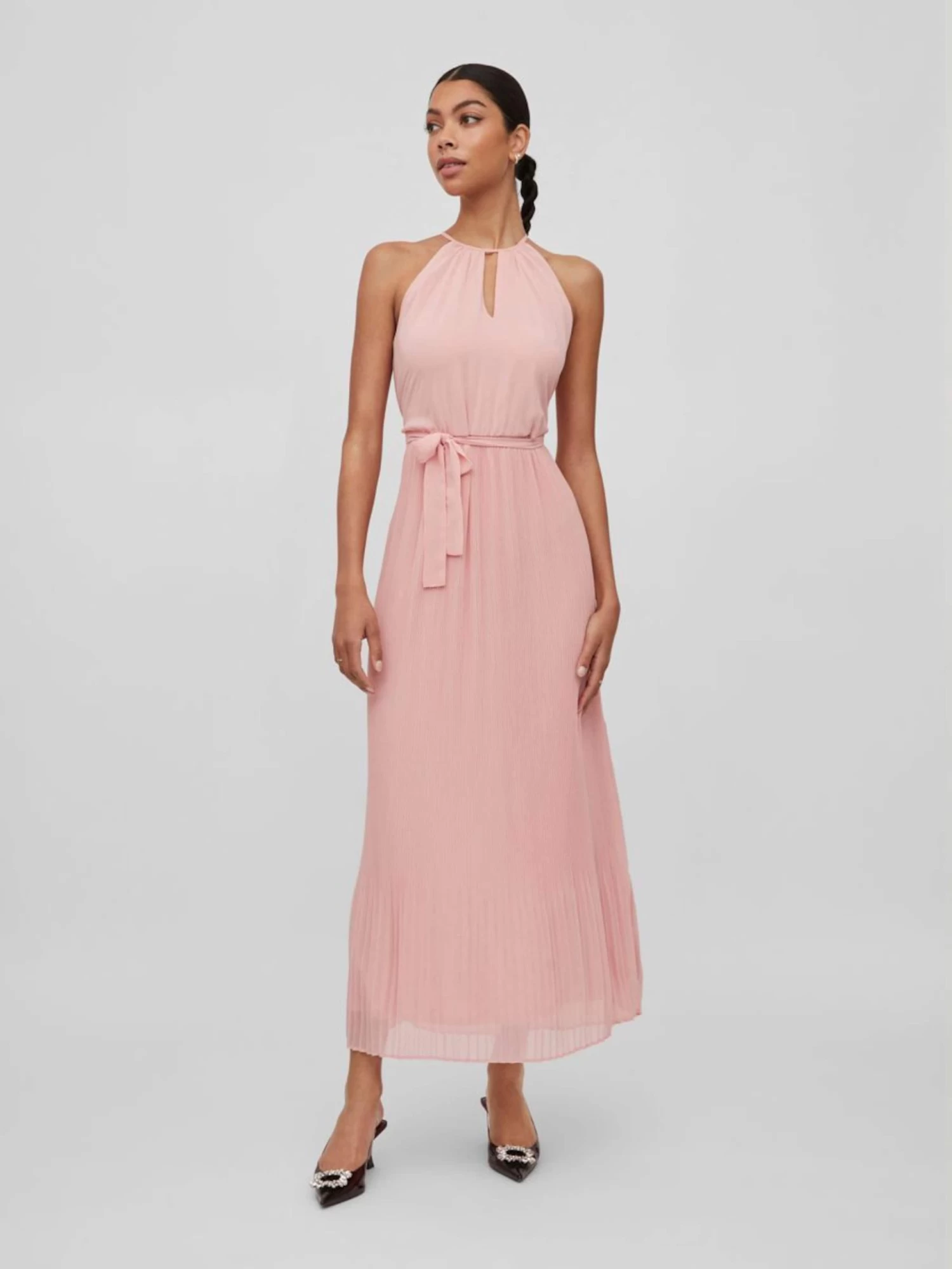 Vila Maxi Jurken Zomerjurk Dames Pink 5 Vila Maxi Jurken Zomerjurk Dames Pink - Afbeelding 3