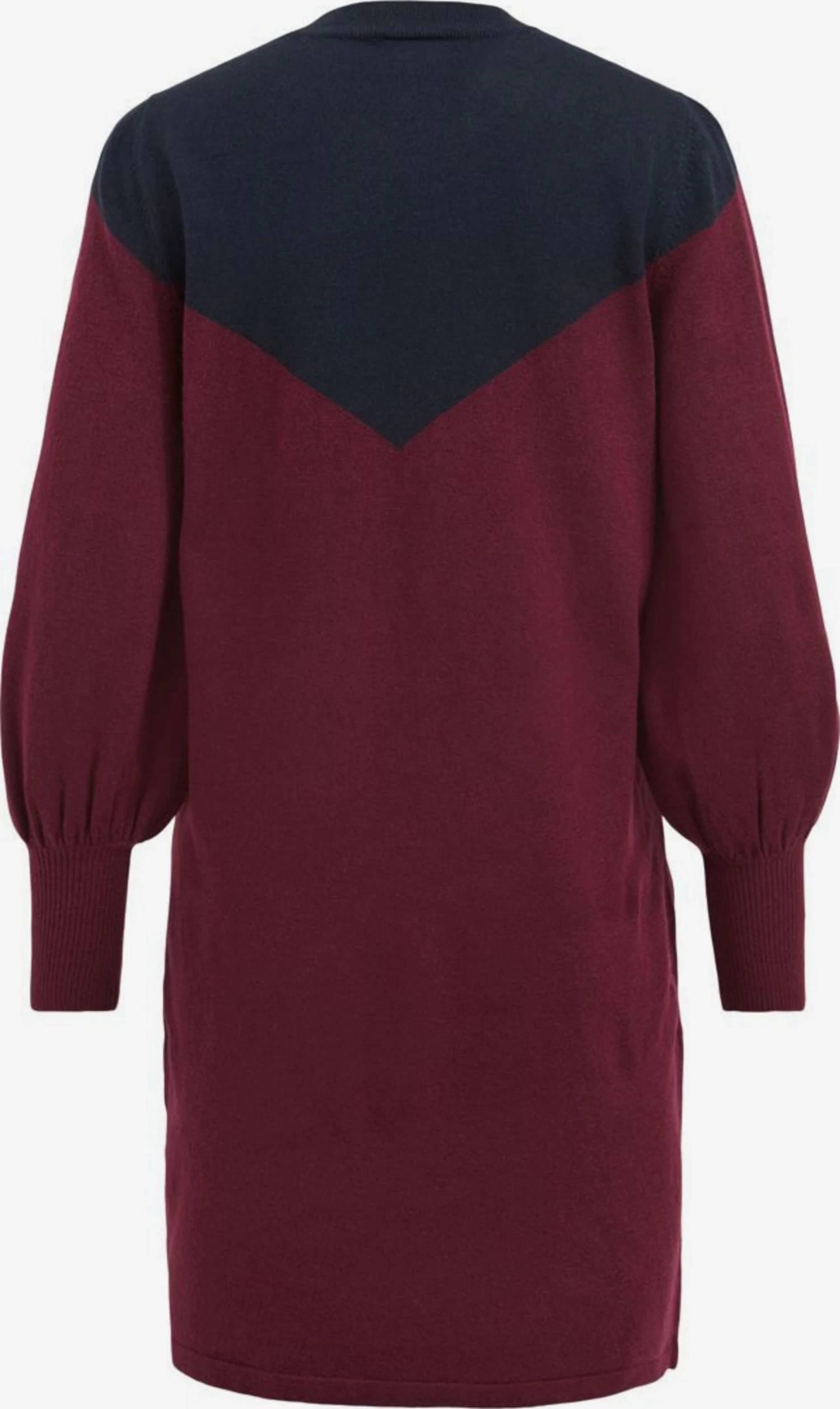 Vila Gebreide Jurken Gebreide Jurk Dames Wijnrood 4 Vila Gebreide Jurken Gebreide Jurk Dames Wijnrood - Afbeelding 2