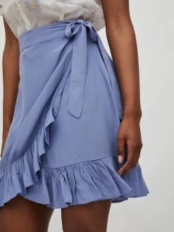 Vila Mini Rokken Rok Fini Dames Blauw -Vila c7d5f2b5e9bc8467f5651ebd1769f493