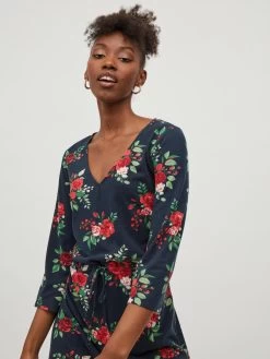 Vila Mini Jurken Jurk Dames Donkerblauw -Vila c81c5874b8ead38c2343cfc98934077e
