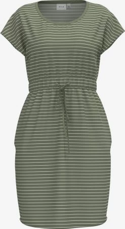 Vila Jerseyjurken Jurk TULLE Dames Donkergroen