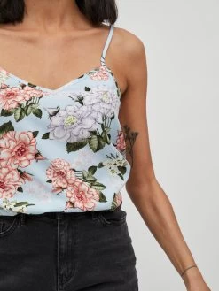 Vila Spaghetti Tops Top Dames Lichtblauw -Vila c99ea343bfe244e716ca1874a729724f