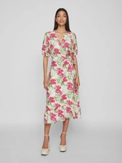 Vila Maxi Jurken Jurk Grea Dames Beige -Vila ca1cacba506fe2acf391eb593621a265