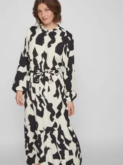 Vila Blousejurken Blousejurk Dames Beige -Vila ca2ddca80ddd3ffe69b1de08dce733a7