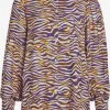 Vila Overhemden Blouse Dames Donkerlila / Oranje -Vila ca3ddcffcea8f8e27d7153f98f0b49c7