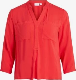 Vila Blouses Met Korte Mouw Blouse Dames Rood