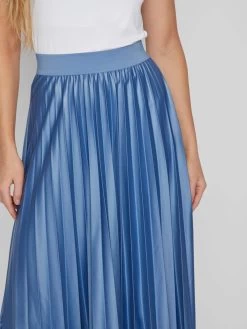 Midi Rokken Rok Dames Blauw -Vila cae43bf4e83cb010e4545f2d30febc2b