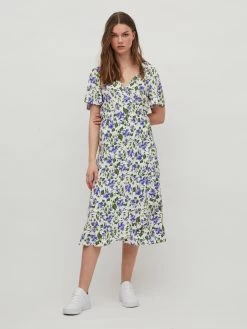 Midi Jurken Jurk Paya Dames Wit -Vila cb385b4e1eaeb13adbff6b22299a1511