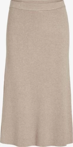 Vila Midi Rokken Rok Comfy Dames Nude