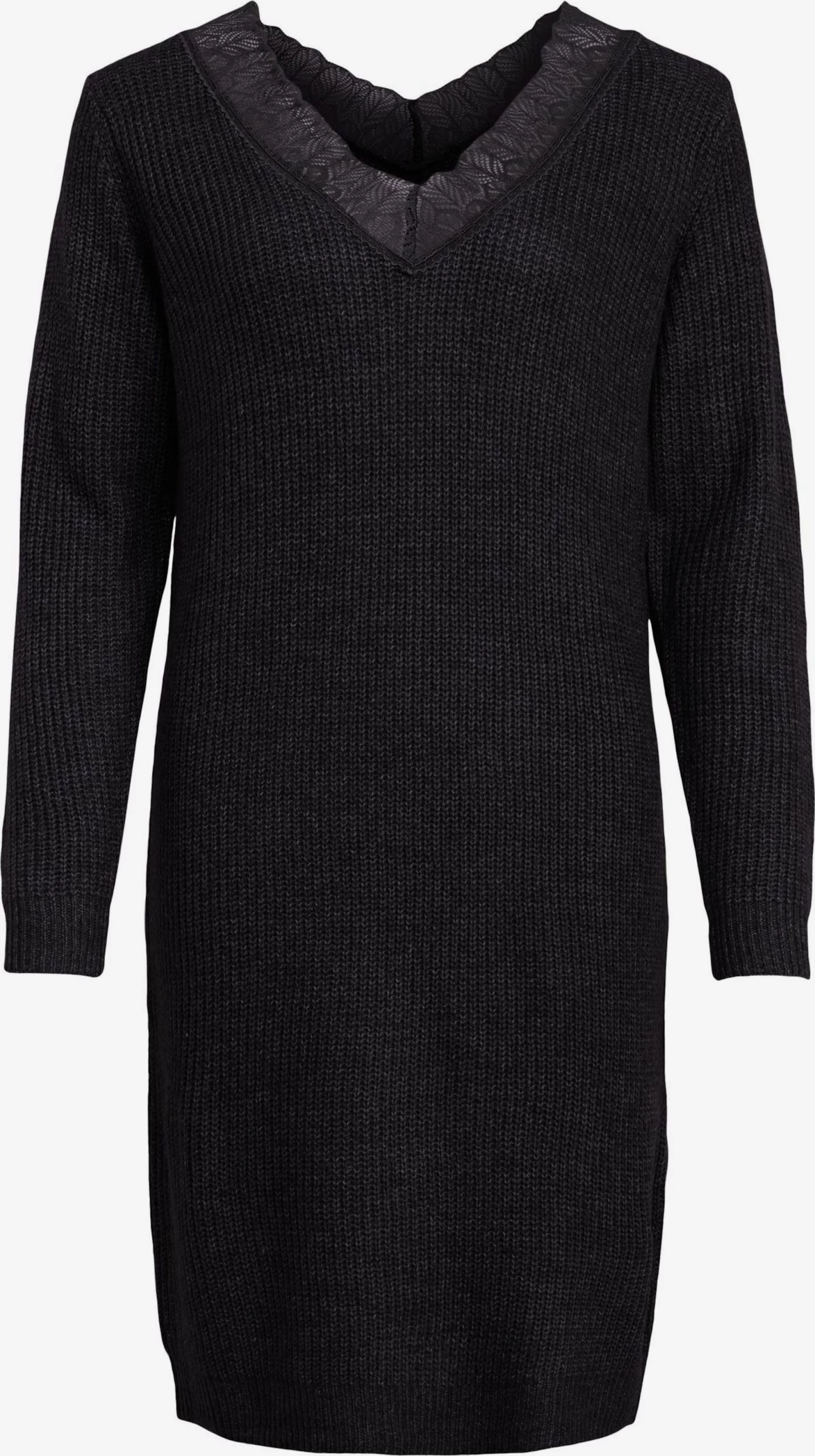 Vila Gebreide Jurken Gebreide Jurk Glacy Dames Zwart 3 Vila Gebreide Jurken Gebreide Jurk Glacy Dames Zwart