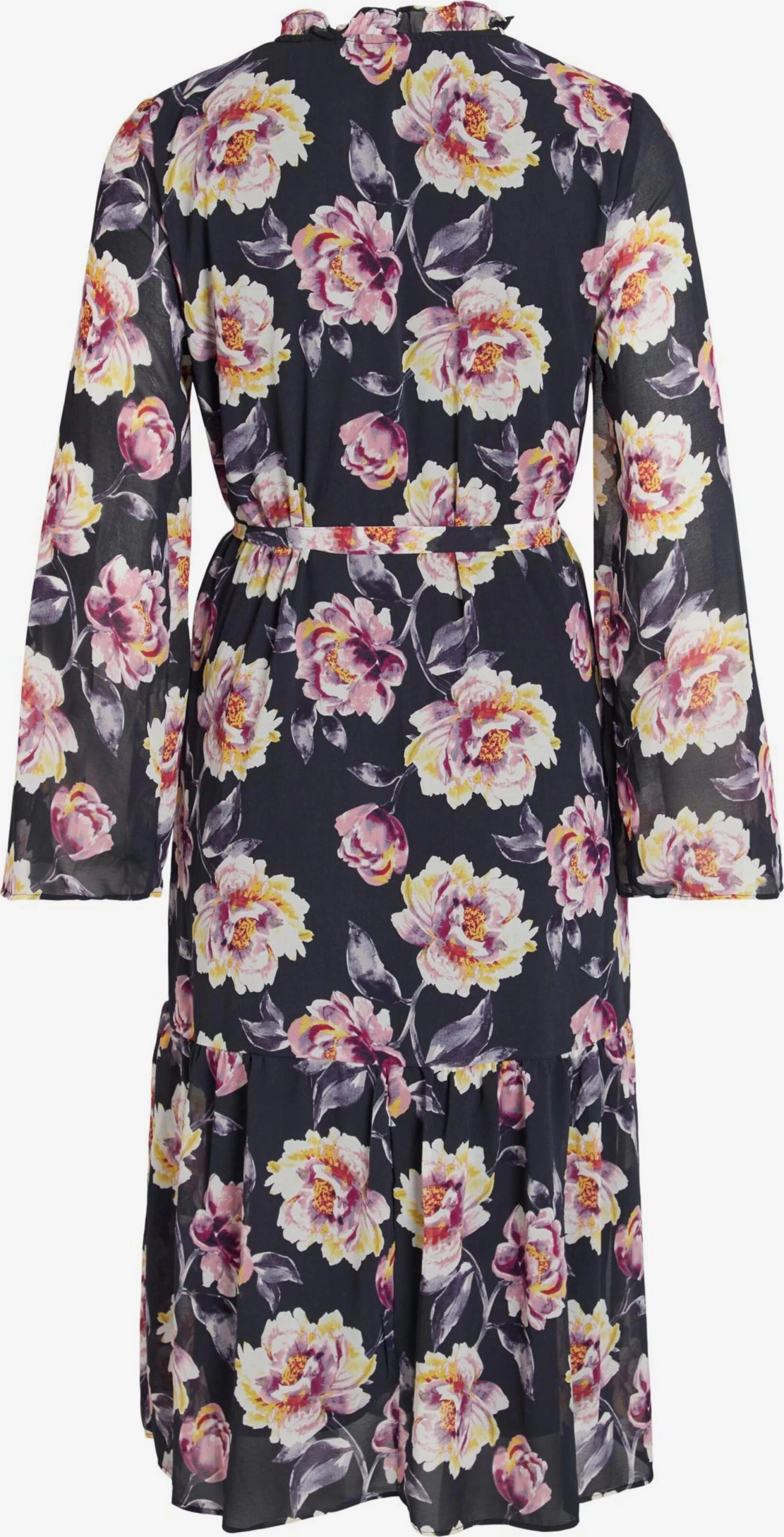 Vila Midi Jurken Jurk KAROLINA Dames Zwart 4 Vila Midi Jurken Jurk KAROLINA Dames Zwart - Afbeelding 2