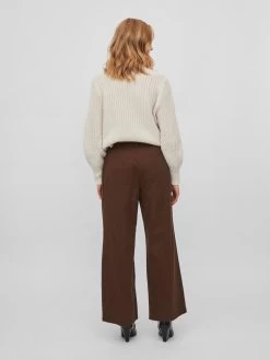 Vila Wide Leg Wide Leg Jeans MIVA Dames Donkerbruin -Vila cd5b410a0f219cc03101fe6c19659a9a