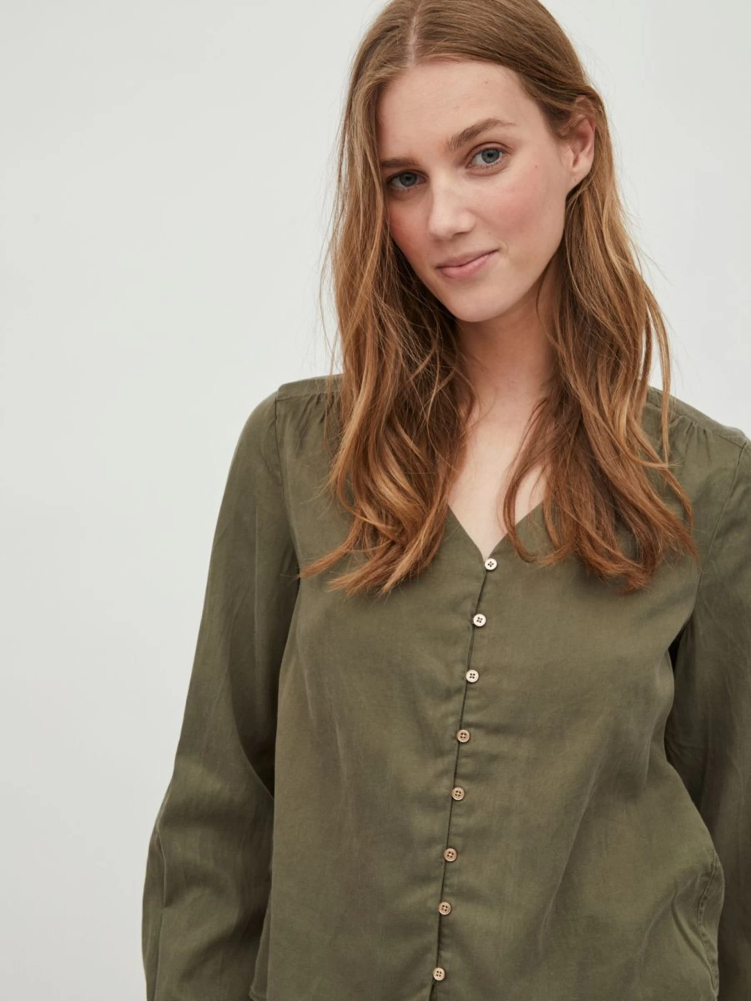 Longsleeves Shirt Dames Kaki 8 Longsleeves Shirt Dames Kaki - Afbeelding 6