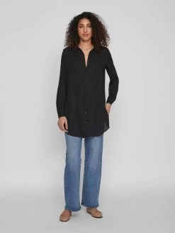 Vila Lange Blouses Blouse Dames Zwart 12 Vila Lange Blouses Blouse Dames Zwart -Vila ce41d6c65a847134b820af9df47f590f