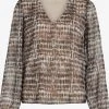 Vila Blouseshirts Blouse Falia Dames Bruin / Mokka