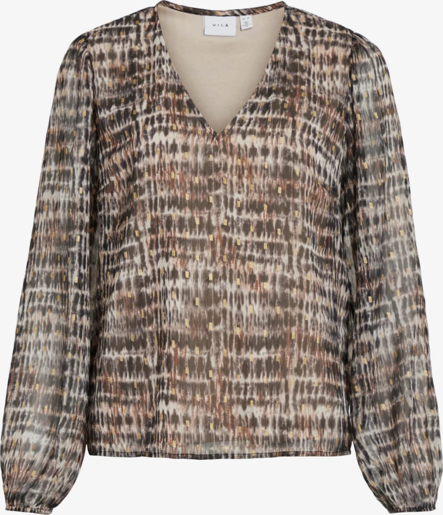 Vila Blouseshirts Blouse Falia Dames Bruin / Mokka 3 Vila Blouseshirts Blouse Falia Dames Bruin / Mokka