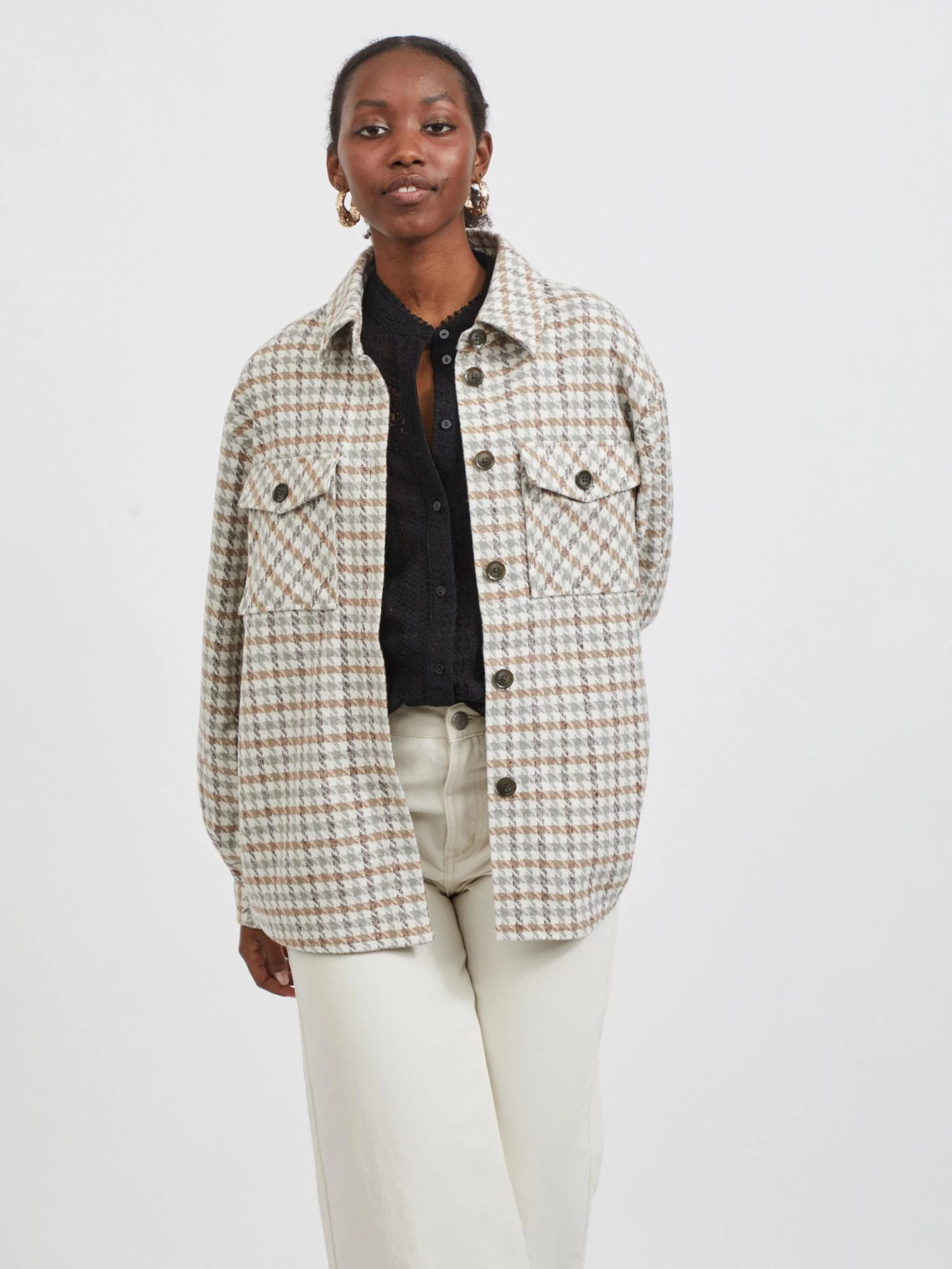 Vila Tussenjassen Tussenjas Indiana Dames Crème / Chamois 5 Vila Tussenjassen Tussenjas Indiana Dames Crème / Chamois - Afbeelding 3