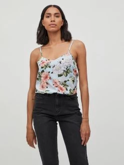 Vila Spaghetti Tops Top Dames Lichtblauw -Vila cefe042a0d75dfd8db1b6ef7f50e081e