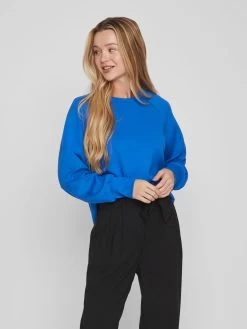 Vila Longsleeves Shirt SIF Dames Royal Blue/koningsblauw -Vila cf1ab631e694daee93ba9c6055499864
