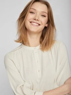 Vila Blouses Met Korte Mouw Blouse Dames Beige / Crème -Vila cfde8c8c5bd2dc73b1d19616a0a06eea