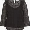 Vila Kanten Blouses Blouse Nesa Dames Zwart -Vila d0c3f086a5993df139bb10bc16210e67